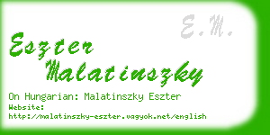 eszter malatinszky business card